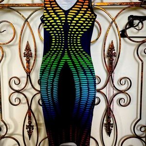 Rainbow body on dress